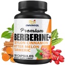 Beberine HCl Suplemento, Ceylon Cinnamon y Turmeric Capsules, Té Verde y Bitter Melon Capsules - 120 cápsulas para 2 meses de suministro