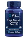Extensión de la vida Bone Strength Collagen Fórmula, Calcium Collagen chelate, Calcium fructoborate, Vitamin D3, Magnesium Citrate, Silicon, Boron, Gluten-Free, Non-GMO, 120 Capsules