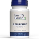 El sueño rebotado de la tierra perfecto - Ayuda natural del sueño hecho w / Extractos herbales y L-theanine - No Grogginess - 60 cuenta