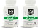 365 by Whole Foods Market, Vitamina E High Potency 1000 Iu, 60 Softgels (Pack of 2)