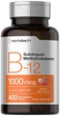 Horbaach Vitamina B12 1000 mcg Sublingual ← 400 Fast Dissolve Tablets ← Methylcobalamin Suplemento para Mujeres y Hombres ← Berry Flavor ← Vegan, Non-GMO, y Gluten Free