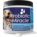 Probióticos para perros -(360 Scoops)-Milagro Probiótico -Avanzado, Especies Probióticos Específicos y Prebióticos para Parar la Diarrea, Taburete de Loose, Yeast-Plus Apoyo Inmunitario