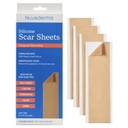 Sábanas de silicona NUVADERMIS - Sábanas extra largas para C-Sección, Tuck Tummy, Keloid y Cicama Quirúrgica - Reutilizables Sábanas de silicona de grado médico - Pack de 4 - Tono ligero