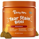 Zesty Paws Tear Stain Support Soft Chews for Dogs - for Eye Moisture + Vision & Immune Support - Suplementos funcionales con Fish Oil, Lutein, Cranberry & Vitamin C - Chicken Flavor - 90 ct