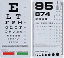 NOYOC 2 Pack Pocket Eye Chart, 2 en 1 Snellen & Rosenbaum Chart, 6.5x3.5 pulgadas, doble mantenida tarjeta de baja visión de plástico para exámenes de ojos (2 Pack 6 pies)