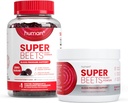 Humann SuperBeets Heart Gummies Zero Sugar &amp; Black Cherry Powder