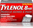Tylenol 8 horas musculosos " dolor de acetaminofén Tabletas para musculo " dolor conjunto, 100 ct