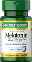 Tablas Bounty Melatonin de la naturaleza, 3 mg, 120 conteo