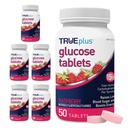 TRUEplus® Glucose Tablets, Raspberry Flavor - 50 Cuenta (Pack of 6)