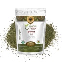 Orgánica Stevia Leaf Cut " Sifted (Stevia Rebaudiana) - Kosher " USDA Certified ← No-GMO " Gluten Free TEN Natural Sweetener TEN 100% Raw from India (1/2LBS / 8Oz)