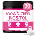 Myo-Inositol & D-Chiro Inositol Suplemento Polvo (2050mg Por Serving Ideal 40:1 Ratio Myo Inositol, 30 Day Supply) Para Equilibrio hormonal para la Salud Ovárica de las Mujeres - Tercera Parte Probada, Vegan &amp; USA Hecho