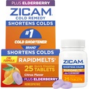 Zicam Cold Remedy Zinc RapidMelts, Elderberry Citrus Flavor, Homeopathic, Cold Shortening Medicine, Shortens Cold Duración, 25 Conde