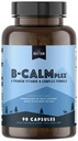 Natural Rhythm B-CALMplex, Unique B Vitamin Blend, B Complejo Soportes Funcionalidad y Relajación adecuada Nerve, 3 Month Supply, 90 cápsulas