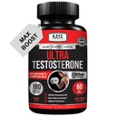Kaya Naturals UltraTest- Hombres T Booster con Tongkat Ali, Horny Goat Weed, Tribulus - Suplemento de entrenamiento natural para la energía, la resistencia y el estrangulador - 180 Cuenta