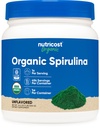 Nutricost Organic Spirulina Powder 454 Grams, 1LB - Pura, certificada Espirulina orgánica