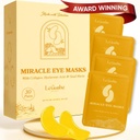 LE GUSHE Gold Under Eye Patches for Puffy Eyes and Dark Circles (30 Parejas) - Hidrating Collagen Under Eye Masks with Snail Mucin - Soothing Puffy Eyes Treatment for Women &amp; Men - Bridesmaid Gifts