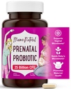 Mama Natural Prenatal Probióticos para Mujeres – Gut &amp; Immune Support for Pregnancy, Breastfeeding " Postpartum* ← 25 Billion CFU, 12 Strain Probiotic " Prebiotic Blend to Support Mom and Baby