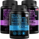 MEDCHOICE Sleep Melatonin (180ct) y Nootropic Brain (60ct) Supplement Bundle - Wellness Duo for Sleep, Brain, Focus, " Mood Support - Vegan, Non-GMO, Gluten-Free