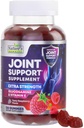 Suplemento de soporte conjunto - Glucosamina de fuerza adicional Gummy soporta articulaciones Salud &amp; Flexibilidad para la espalda, rodillas, manos - Vitamina Natural E Apoyo inmunológico - Mejores Gummies para Hombres Mujer - 120 Gummies