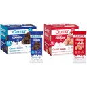 Quest Nutrition Frosted Cookies Twin Pack Bundle, Chocolate Cake 1g Sugar 11g Protein 2g Net Carbs and Strawberry Cake 1g Sugar 10g Protein 2g Net Carbs, Gluten Free, 16 Cookies Cada uno