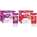 Quest Galletas Frosted Twin Pack con pastel de cumpleaños 1g Sugar 10g Protein 2g Net Carbs Gluten Gratis 8 Cuenta y pastel de fresa 1g Sugar 10g Protein 2g Net Carbs Gluten Gratis 16 Cookies
