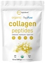 Micro Ingredientes Péptidos de colágeno Polvo Orgánico, 12oz tóxico Tipo I & III + Natural Protein ← Grass-Fed Bovine Fuente ← Desarrollado Silencioso Apoyo Skin, Joint & Bone Health TEN Paleo, Non-GMO