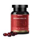 Aceite de Krill Antártico 500 mg, Phospholipid-Bound Omega-3, EPA, DHA y Astaxanthin - Fácilmente Absorbido - Apoya cerebro, corazón y salud conjunta - No GMO, libre de gluten, 30 Softgels