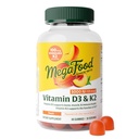 MegaFood Vitamina D3 K2 Gummies - Vitamina D 5000 UI para Bone &amp; Immune Health Plus Soporte para la absorción óptima del calcio - Peach Flavor, Pectin Based - 60 Vegetarian D3 y K2 Suplementos, 30 Serviciones