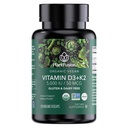PlantFusion Organic Vegan Vitamina D3 + K2 5,000 UI, 50MCG – Vitamina D proveniente de Lichen y Vitamina K2, para Immune Support y Bone Health - 120 Capsules
