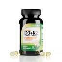 HealthA2Z® Vitamin D3 (5,000 UI) + K2 (MK-7) Hecho con aceite de coco virgen (MCT natural) - 90 Softgels (Pack of 1) - Ayuda a la absorción de calcio para los huesos, dientes, mood &amp; ampuna salud
