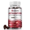 BEWORD Astaxanthin 12mg with MCT Oil, 60/120 Softgels 2-Month Supply ← Premium Antioxidant Supplements ← Natural Microalgae, Triple Strength ← Soporta Skin & Eye Health ← Non-GMO, Gluten &amp; Soy-Free