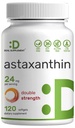 SUPLEMENTO DEAL Astaxanthin 24mg Por Serving (12mg Por Cap), 120 Softgels – Doble Fuerza Microalgas – Suplementos Antioxidantes para la piel, los ojos, las articulaciones &amp; Apoyo Inmunitario – Non-GMO