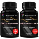 BioImmune 2 Pack Triple Strength AstaQuilTM Astaxanthin 12mg Ausorción mejorada, 120 Softgels w / aceite de coco orgánico. Potente antioxidante para el ojo, Conjunto &amp; Salud del corazón