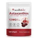 Astaxanthin 12mg,120 Softgels (4-Month Supply), proveniente de Fresh Haematococcus Pluvialis Microalgae, Supports Eye, Joint &amp; Skin Health, Non-GMO, Gluten-Free, Dairy-Free