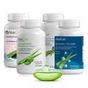 AloeCure Organic Aloe Vera Capsules Pack - 4 Piezas - Melatonina + Collagen, VeraFlex, Aloe Vera Capsules, Probiotic + Enzyme