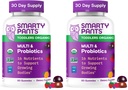 SmartyPants Organic Toddler Multivitamin Gummies: Probióticos,Omega 3 (ALA),Vitamin D3,C,Vitamin B12,B6,A,K pacienteZinc,Beta Carotene,Gluten Free,Three Fruit Flavors, (30 Day Supply),60 Conde (Pack of 2)