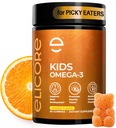 Premium Kids Omega 3 Gummies – Orange Flavor Fish Oil for Kids – Omega 3 Gummies for Children – No Fish Burps – Brain, Eye &amp; Immune Support – 2 Month Supply
