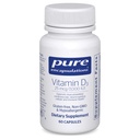 Encapsulaciones puras Vitamina D3 25 mcg (1,000 UI) - Suplemento de la bonificación de soporte, articulación, mama, corazón, frío &amp; salud inmunológica - con vitamina D Premium - 60 cápsulas