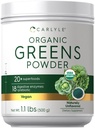 Carlyle Organic Greens Powder TEN 17.6 oz Suplemento TENIDO Reslieves Occasional Gas, incomodidad " Bloating TEN with 20+ Superfoods, 18 Digestive Enzymes, and Prebiotics TEN Vegan, Non-GMO and Gluten Free