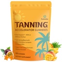 Gummies de bronce con Astaxanthin para Mujeres y Hombres TENIDO Suplemento de bronceado sin sol con Beta Caroteno, Lycopene, Collagen &amp; Vitaminas