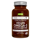 Igennus Vegan Omega-3 Natural Algae Oil, DHA &amp; EPA, Certified Pure, Plant Based Fatty Acid Supplement, with Astaxanthin Antioxidant, 60 Small Softgels, 2 per Day, 30 Servings