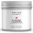 FOLIUS LABS Clean Label N-Acetyl L-Cysteine (NAC) Suplemento de 600 mg – Pulmones y apoyo respiratorio – Immune Health Support – 120 Veg Capsules