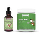 WONDER PAWS Milk Thistle Drops Plus Grass Hero Soft Chews - para perros Liver y Kidney Support, Detox &amp; Urinary Tract Health - Milk Thistle 2 Ounces - Grass Hero 60 Chews