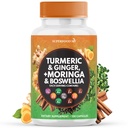 Turmeric Moringa Suplemento Silencioso Ginger, Boswellia, Saffron, Holy Basil- Joint Support Supplement for Women and Men with Ceylon Cinnamon, Quercetin, Tart Cherry- 120 Count