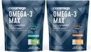 Coromega Omega-3 Fish Oil Bundle – 2400mg Omega-3 + Vitamina D, 3X Mejor Absorción, No Fishy Aftertaste, Coco Bliss & Citrus Burst Flavors, 60 Squeeze Packets