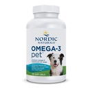 Naturales nórdicos Omega-3 Pet, Desenflavorado - 120 Gels suaves - 330 mg Omega-3 Por Gel suave - Aceite de pescado para perros con EPA &amp; DHA - promueve el corazón, la piel, la carne, &amp; la salud inmunitaria
