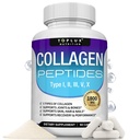 Toplux Multi Collagen Peptides Pills 1800 Mg Complejo - Tipo I, II, III, V, X Complejo Colágeno Premium para una mejor piel " pelo, fuerte articulación, proteína hidrolizada, para hombres mujeres, 90 cápsulas, suplemento