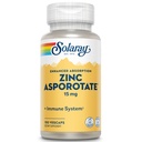 Solaray Zinc Asporotate 15mg Complejo Chelated ← Immune & Endocrine Support, Cell &amp; Skin Health Formula, 100 VegCaps