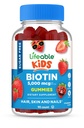 Vida útil Azúcar Niños gratis Biotina Gummies ← 5000mcg ← Gran Tasting Biotin Suplemento ← Biotin Gummies for Hair Growth, Skin and Nail Health ← Hair Vitamins for Kids, Boys, Girls  durable 90 Gummies
