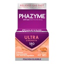 Alivio de gas de Phazyme, Gas de Ultra Fuerza y Alivio de Bloating para Adultos, 180 mg de Simethicone Fast Gels, 48 Cuenta